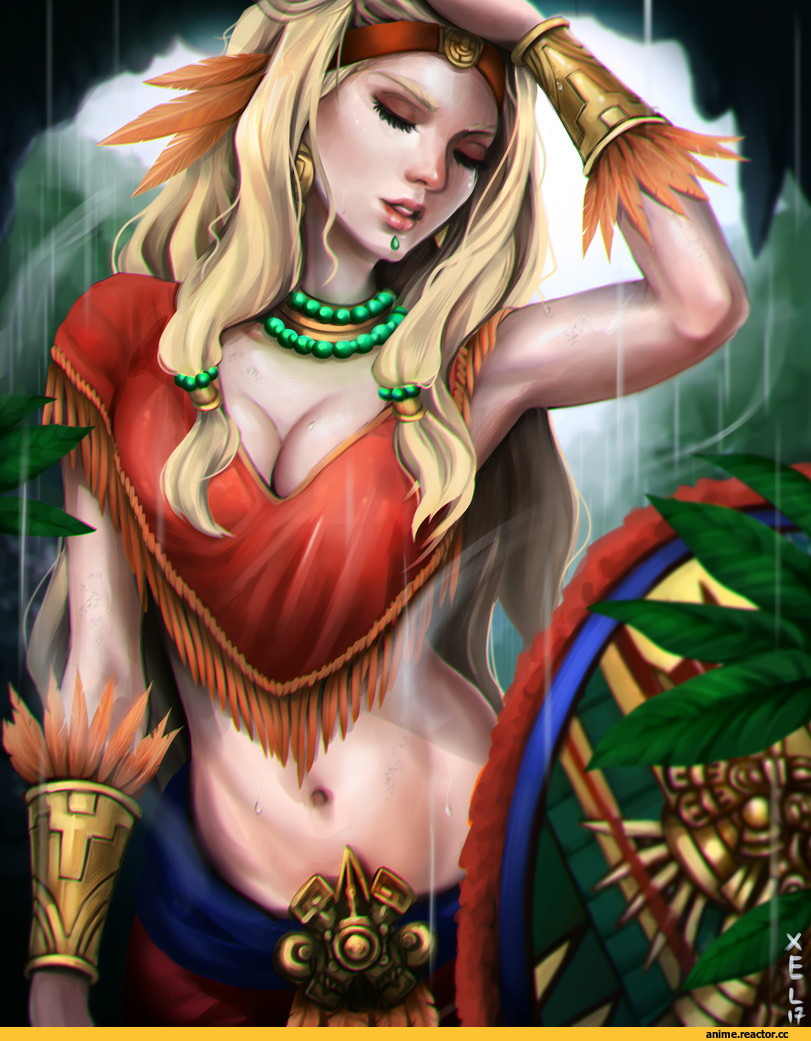 арт девушка, art, Alx Jusay, quetzalcoatl (fate/grand order), Fate/Grand Order, Fate (series), Anime