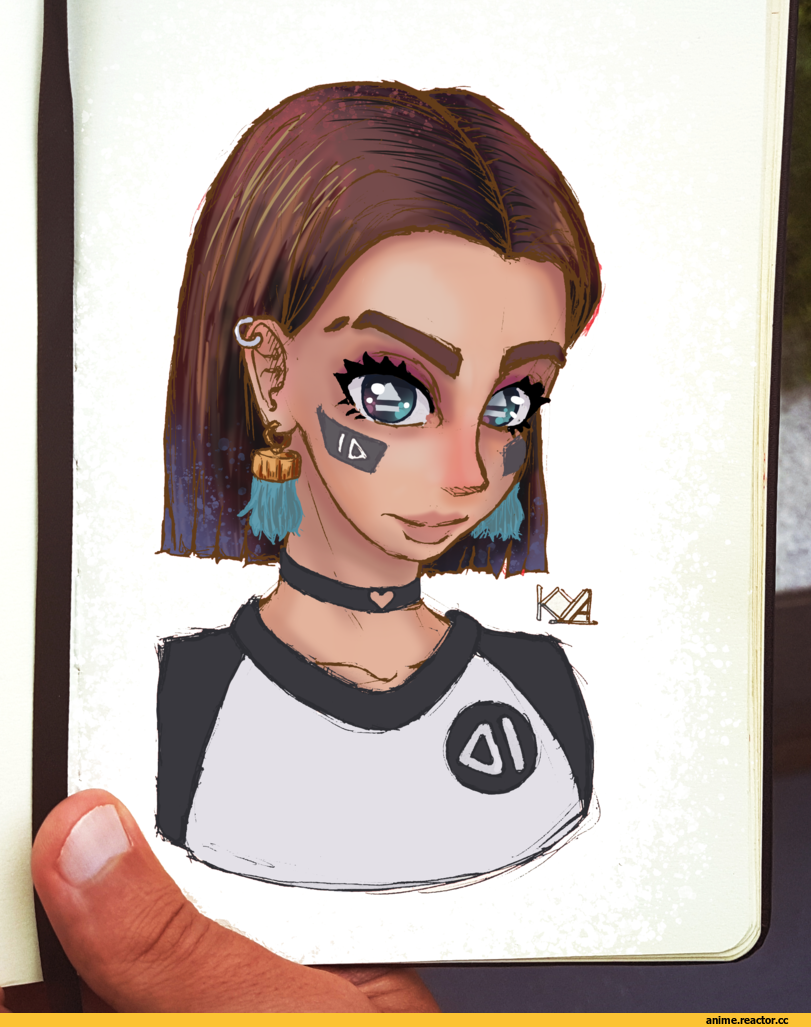 нарисовал сам, Anime Art, арт девушка, art, порисульки, Anime