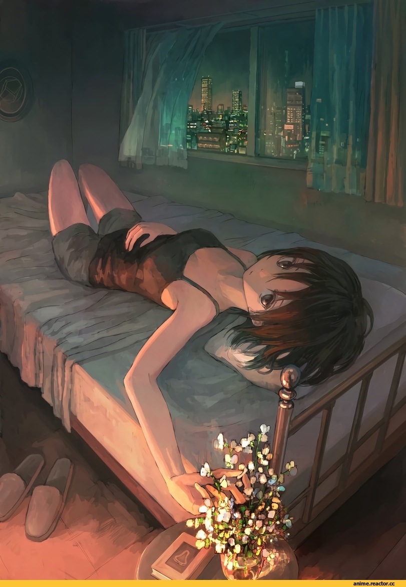 Anime Art, Anime Original, AkimatutiX, art барышня, art, tokunaga akimasa, Anime