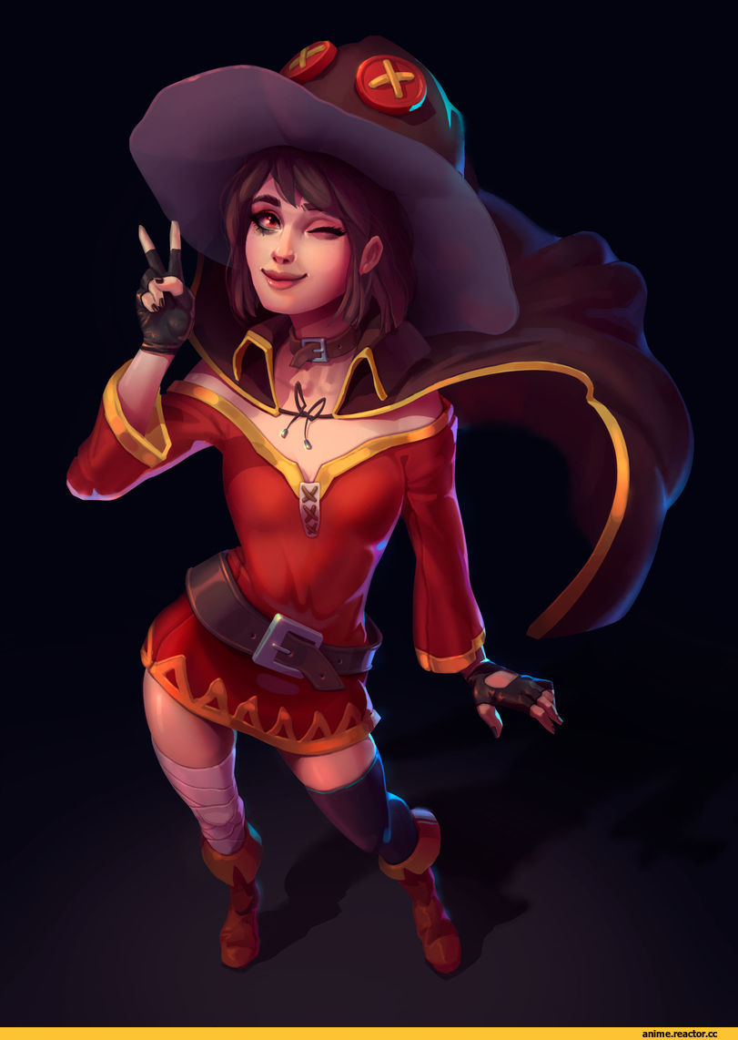 fantasy art, art, Маги(Fantasy), SageEVi, арт девушка, Megumin, KonoSuba, Anime Art, artist, Anime