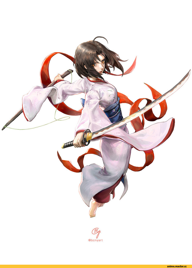 art девушка, art, B.c.N.y. (Han-Yuan, Yu), Kara no Kyoukai, Shiki Ryougi, Anime