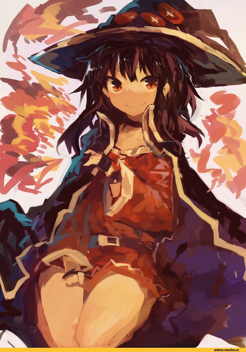 art барышня, art, KonoSuba, Megumin, kaamin (mariarose753), Anime Art, artist, Anime