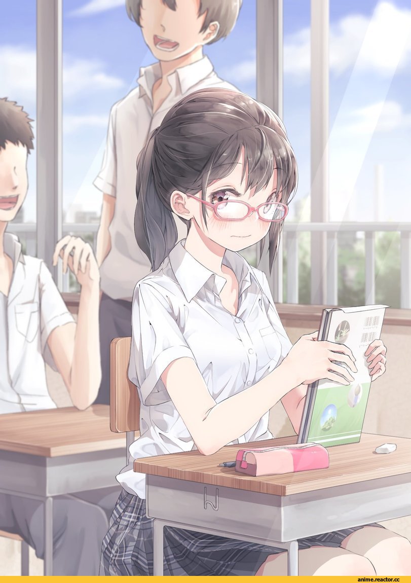 Anime Art, artist, Anime Original, art барышня, art, 12 graka, Megane, Anime