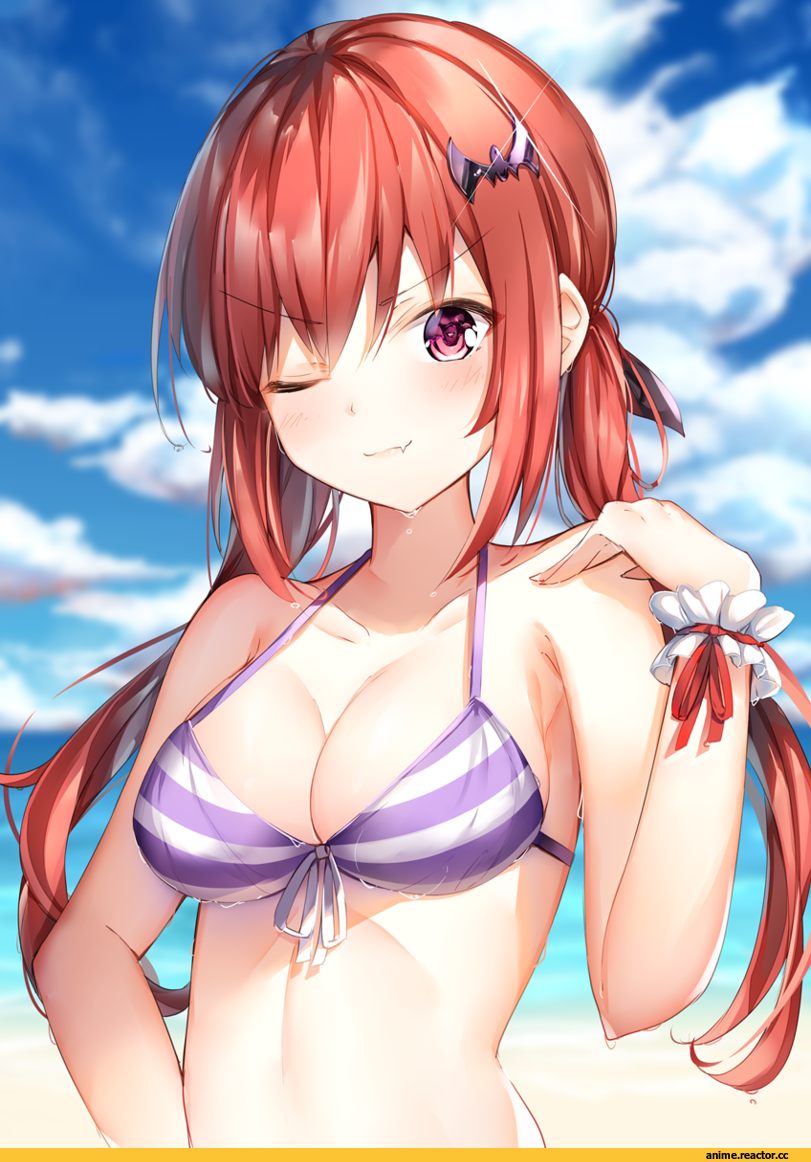art барышня, art, Anime Art, artist, Gabriel DropOut, Kurumizawa Satanichia McDowell, shiero., swimsuit, Anime