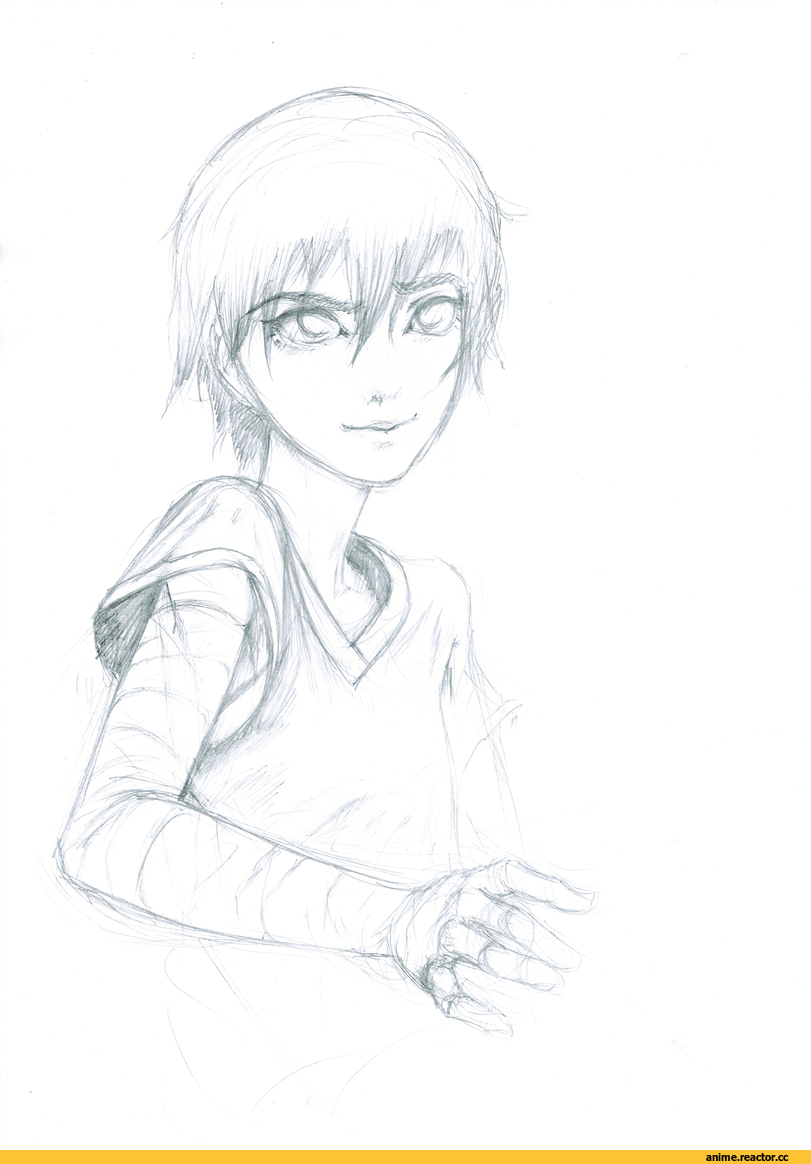 art, art барышня, artist, VALVe_man, нарисовал сам, Арт-клуб, фэндомы, Bakemonogatari, Kanbaru Suruga, sketch, Anime