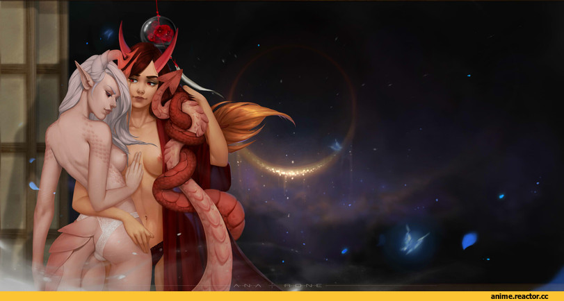 art, арт барышня, Monster Girls, Ana Rone, Anime