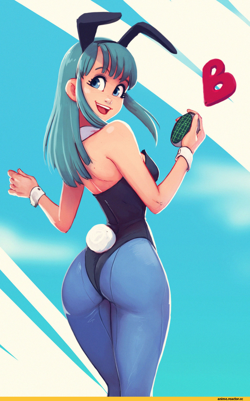 Raichiyo33, art барышня, art, Bulma, Dragon Ball, oshiri, Anime Ero, Bunnysuit, Usagimimi, Animal Ears, Anime, artist