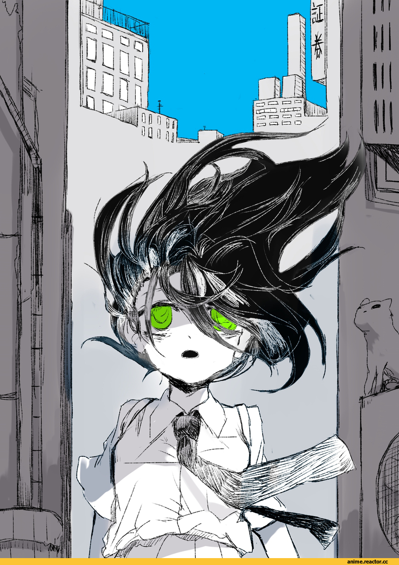 Watamote, artist, rmkywgtka, kuroki tomoko, art девушка, art, Anime