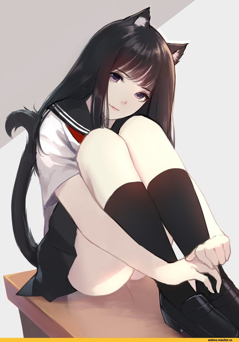 Caidychen, Anime Art, artist, art девушка, art, nekomimi, Animal Ears, Anime