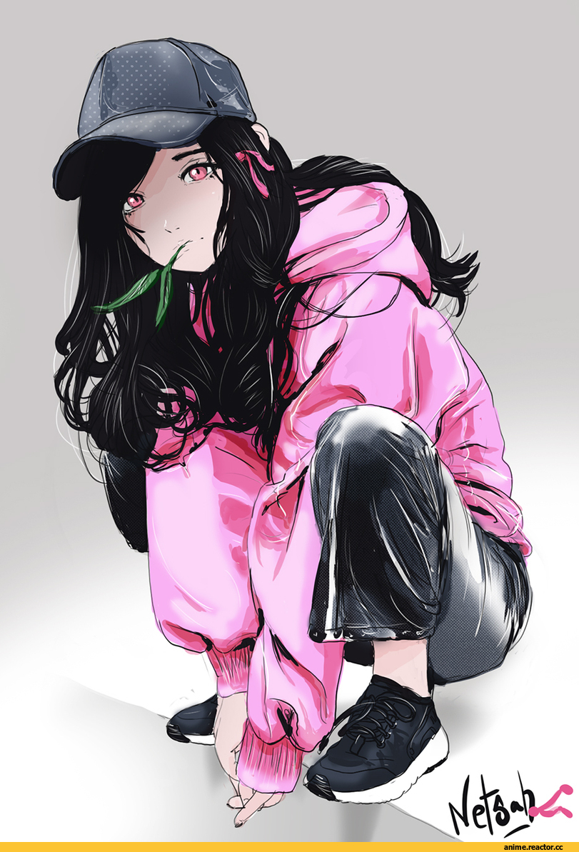 Kimetsu no Yaiba, Kamado Nezuko, art девушка, art, Anime Art, artist, netsah, Anime