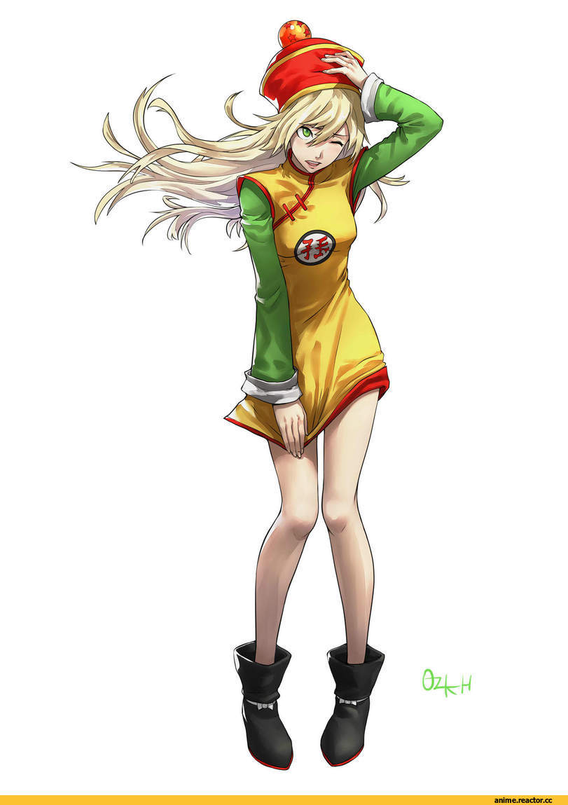 Noel Vermillion, Blazblue, Игры, Son Gohan, Dragon Ball, ozkh6, crossover, game art, art барышня, art, Anime