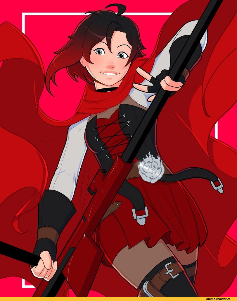 арт барышня, art, RWBY, Cadhla182, Ruby Rose, удалённое, Anime
