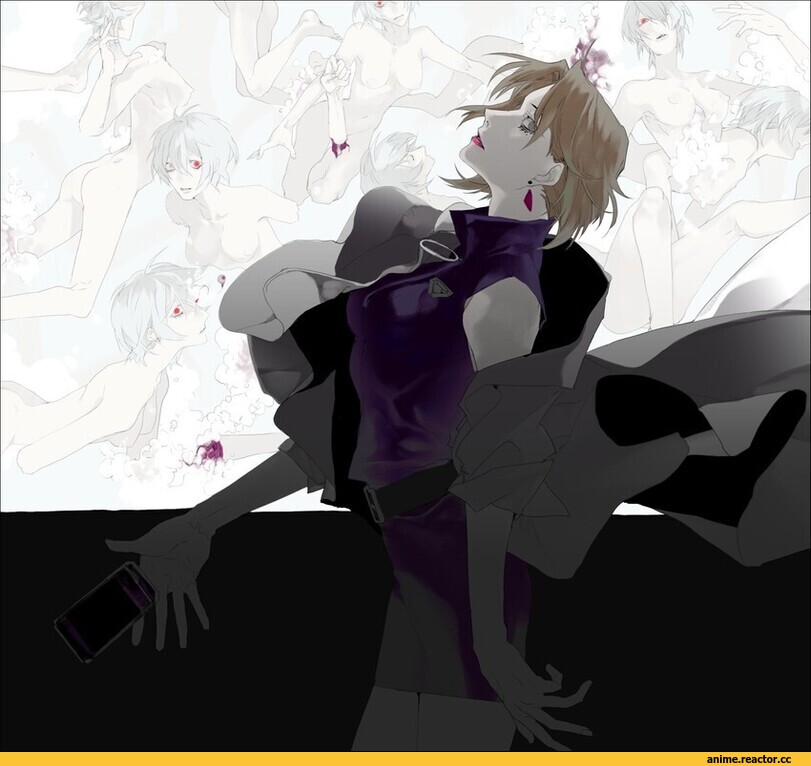Akagi Ritsuko, Evangelion, Anime Art, artist, mzet, ayanami rei, art барышня, art, Anime