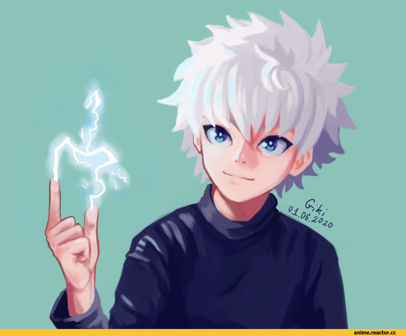 красивые картинки, art, Hunter × Hunter, Killua Zoldyck, artist, giki, сделал сам, Anime