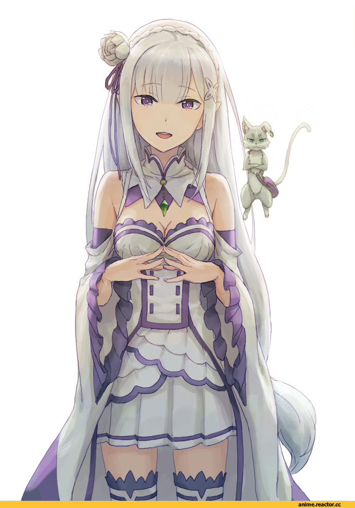 Re Zero Kara Hajimeru Isekai Seikatsu, Emilia (re zero), Pack (re zero), dnlin, Anime Art, Anime