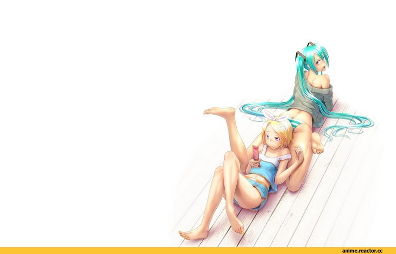 art, Vocaloid, песочница, Hatsune Miku, Kagamine Rin, Anime