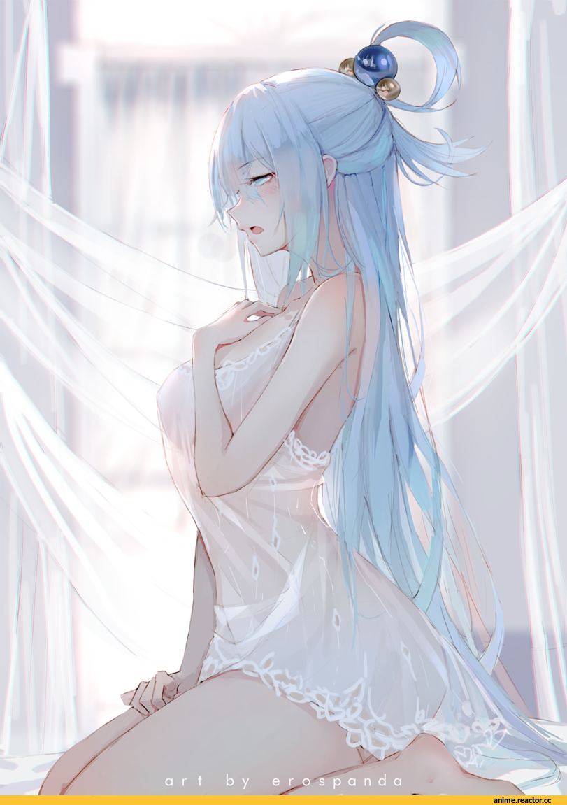Aqua (KonoSuba), KonoSuba, ErosPanda, artist, Anime Ero, Anime