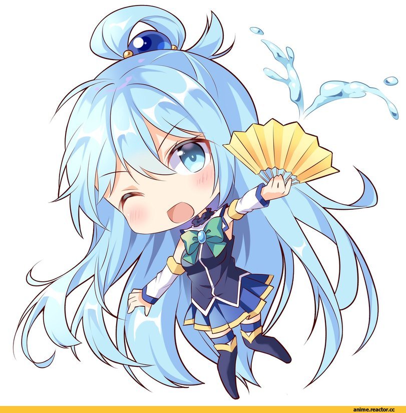 shirokuma shake, Darkness (KonoSuba), KonoSuba, Aqua (KonoSuba), chibi, Anime