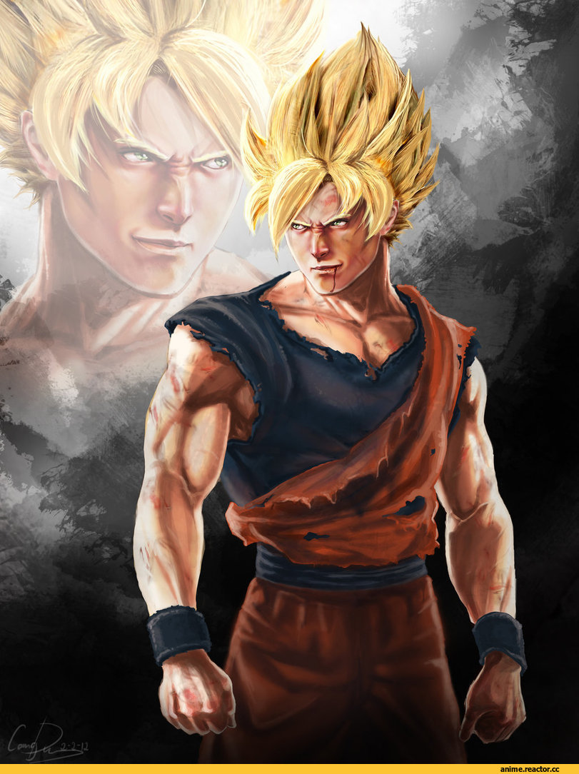 Dragonball, art, Goku, песочница, песочница. OVER 9000, Anime