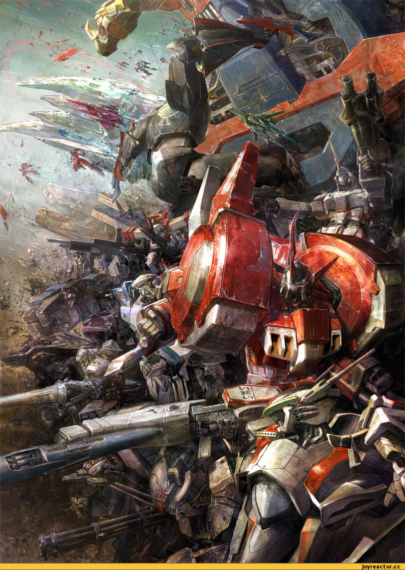 art, роботы, Transformers, драка, Anime