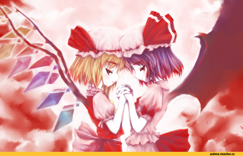 Touhou Project, art, песочница, Flandre Scarlet, Remilia Scarlet, Anime