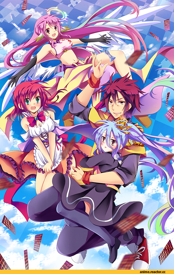 No Game No Life, продолжение в комментариях, Shiro (NGNL), Sora (NGNL), Jibril, Stephanie Dola, Anime