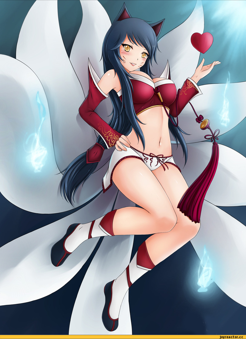 art, League of Legends, Ahri, Anime