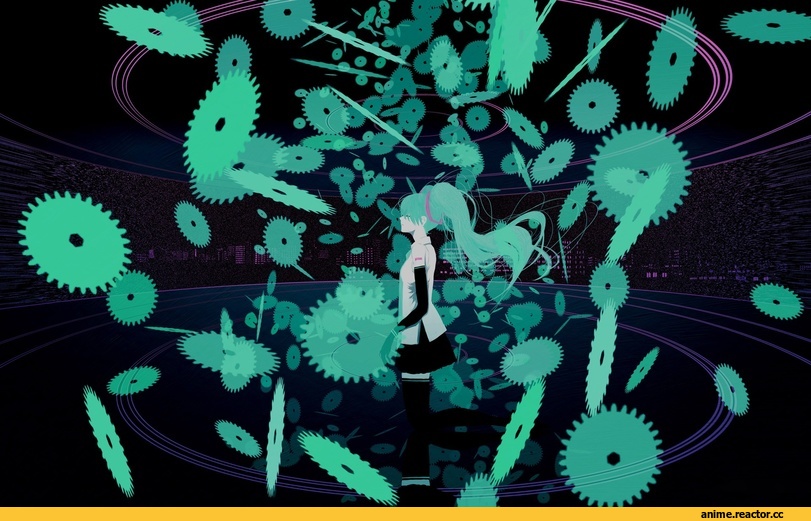 art, вокалоид, песочница, Hatsune Miku, Anime