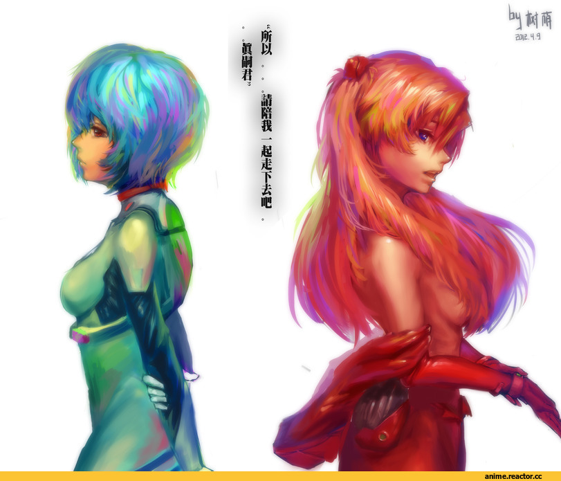 art, asuka, eva, Rei Ayanami, под катом еще, Anime