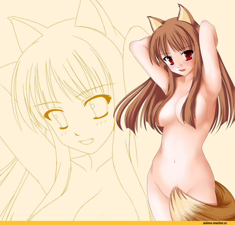 art, Эротика, волчица и пряности, Inumimi, Animal Ears, Anime
