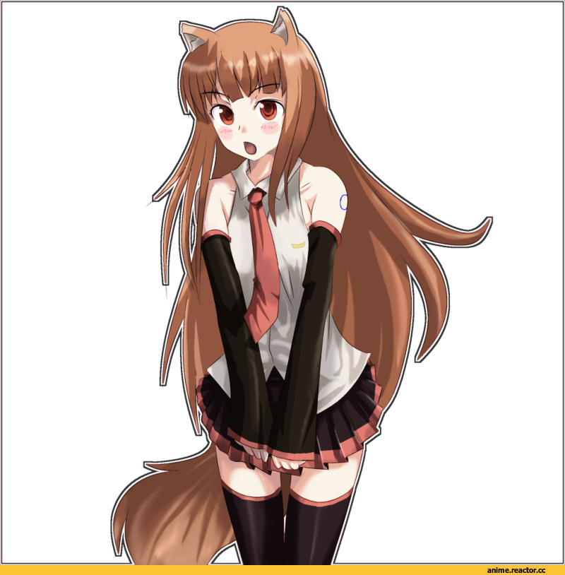 art, волчица и пряности, вокалоид, песочница, Хоро, Inumimi, Animal Ears, Anime