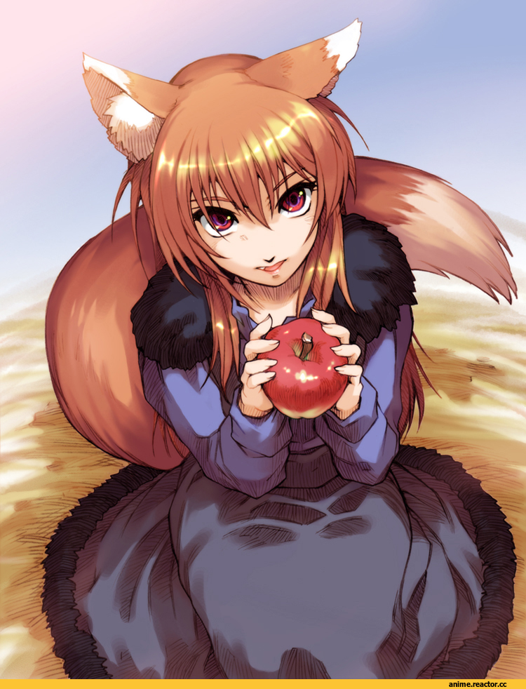 art, волчица и пряности, песочница, Inumimi, Animal Ears, Anime