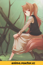 art, волчица и пряности, песочница, Inumimi, Animal Ears, Anime