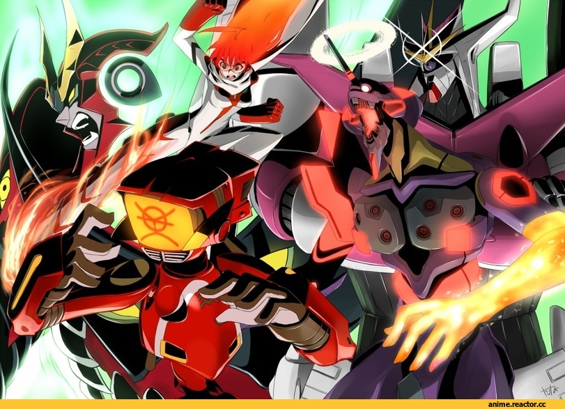 art, TTGL, евангелион, Фурикури, песочница, Ганбастер, Дайбастер, Anime
