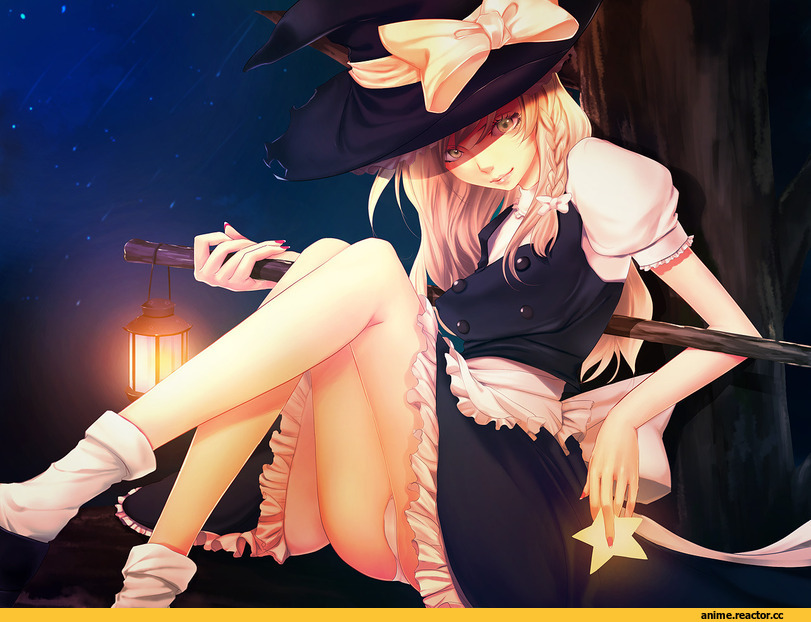 art, Touhou Project, Мариса Кирисамэ, Sakuya Izayoi, Marisa Kirisame, Anime