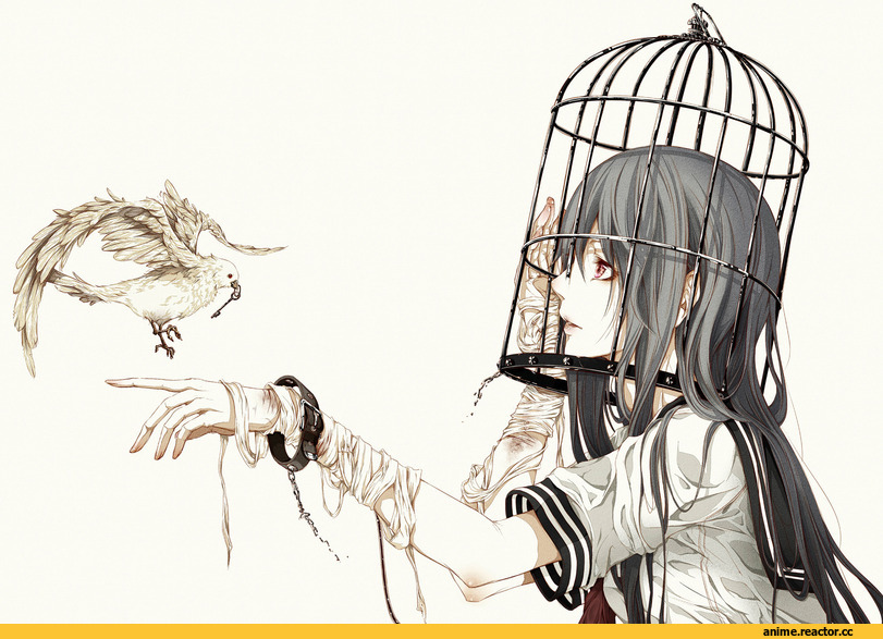 art, клетка, Anime