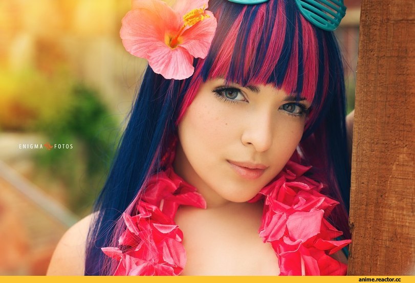 косплей, няшка, девушка, panty and stocking with garterbelt, art, Anime Cosplay, Anime