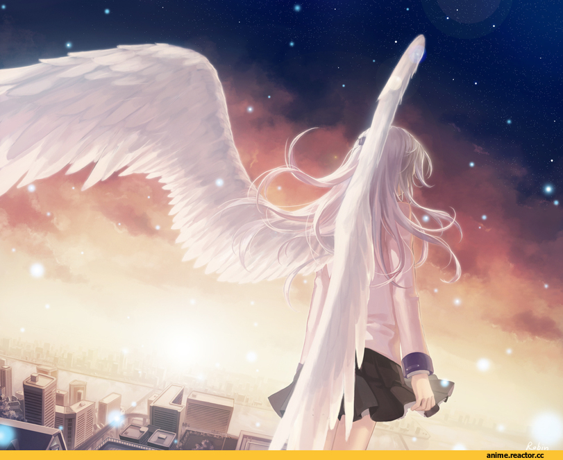 Angel beats, art, Tachibana Kanade / Tenshi, песочница, Tachibana Kanade, Anime