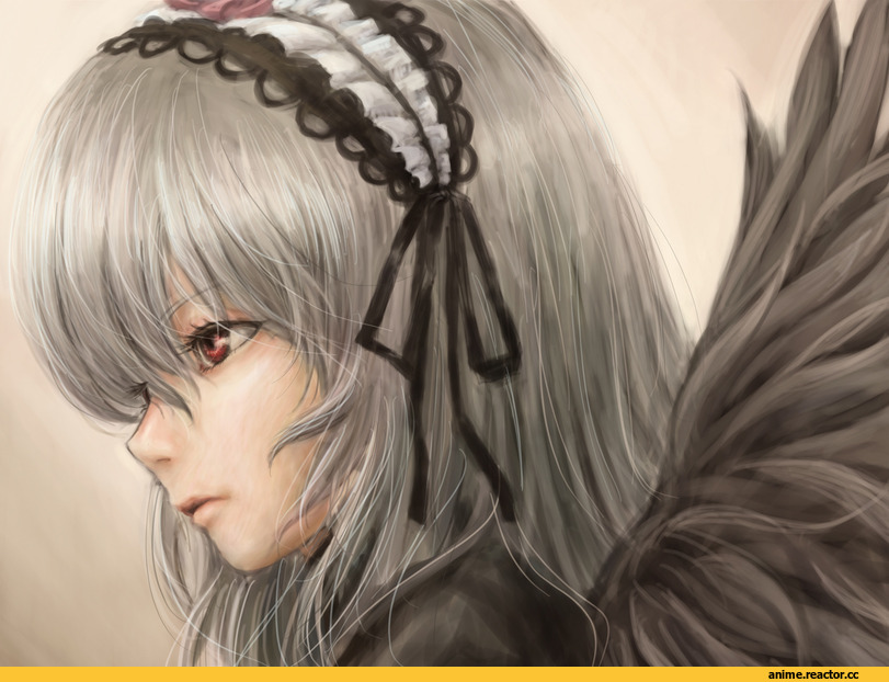 art, Rozen Maiden, Suigintou, песочница, Anime