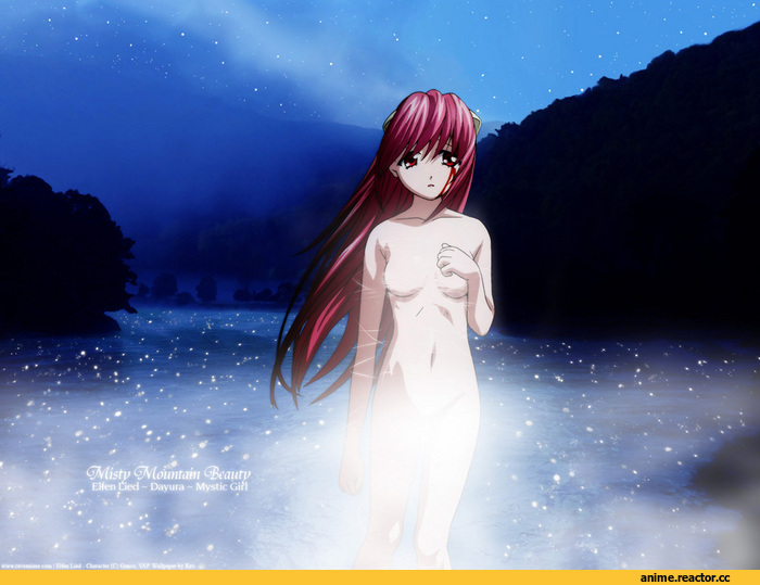 art, песочница, Elfen Lied, Lucy (EL), Anime