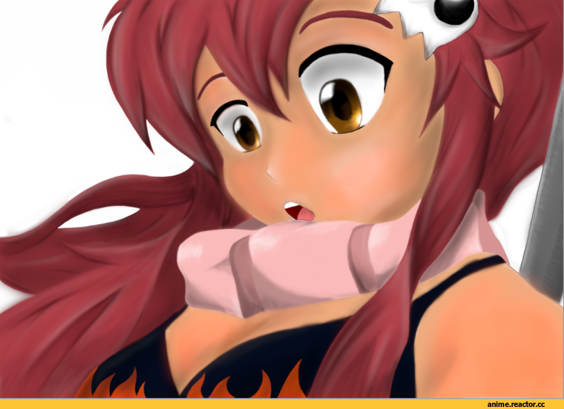 Gurren Lagann, Yoko, art, песочница, Anime