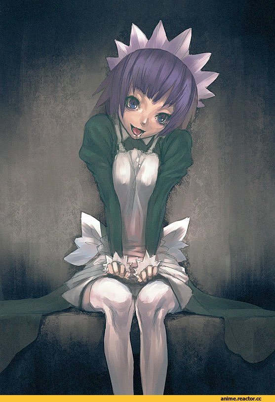 служанка, art, песочница, Anime
