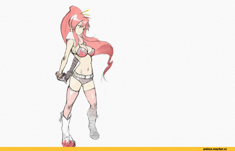 art, Gurren Lagann, Yoko, песочница, няша, Anime