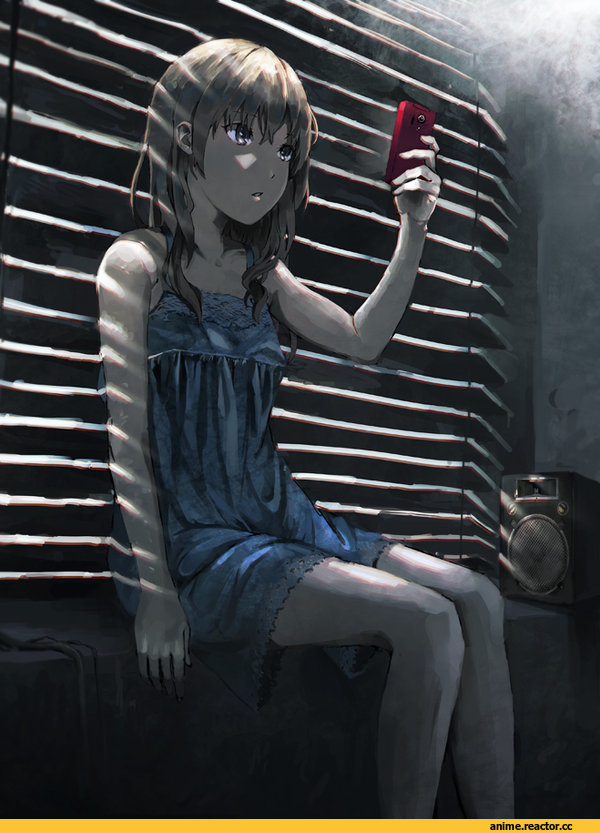 art, телефон, няша, удалённое, Anime