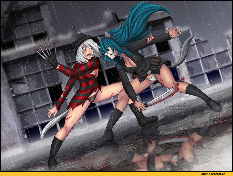freddy_vs_jason, art, Anime