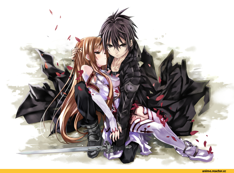 art, Sword Art Online, песочница, Kirito, Asuna, Anime