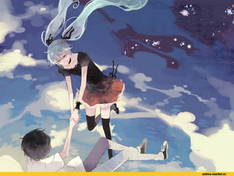 Vocaloid, art, удалённое, Hatsune Miku, Anime