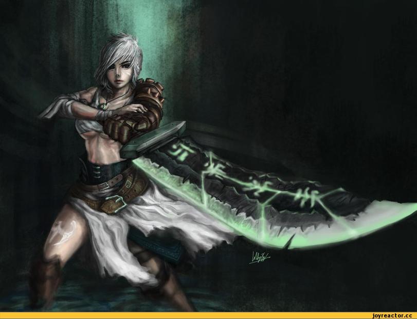 личное, art, Riven, League of Legends, LoL face, Anime