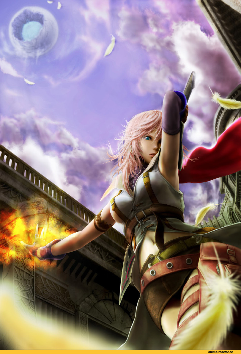 art, Игры, песочница, Final Fantasy XIII, Lightning, автор Dangan, Anime