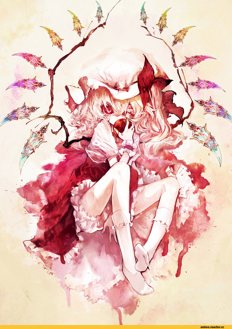 art, Flandre Scarlet, Banpai Akira, песочница, Touhou Project, Anime